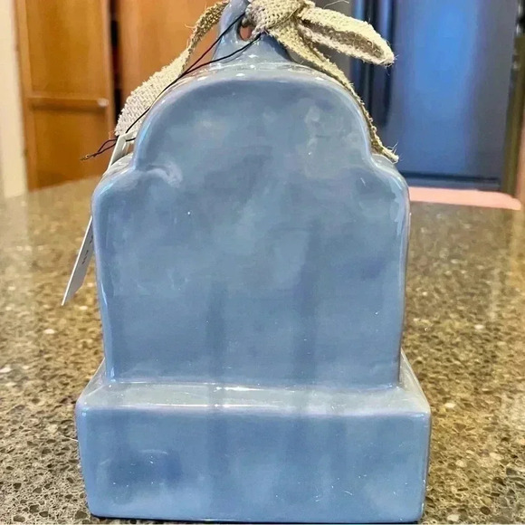 NEW Rae Dunn - NINE LIVES - Tombstone Ceramic Birdhouse / Home Decor - So Fun! - Picture 7 of 9